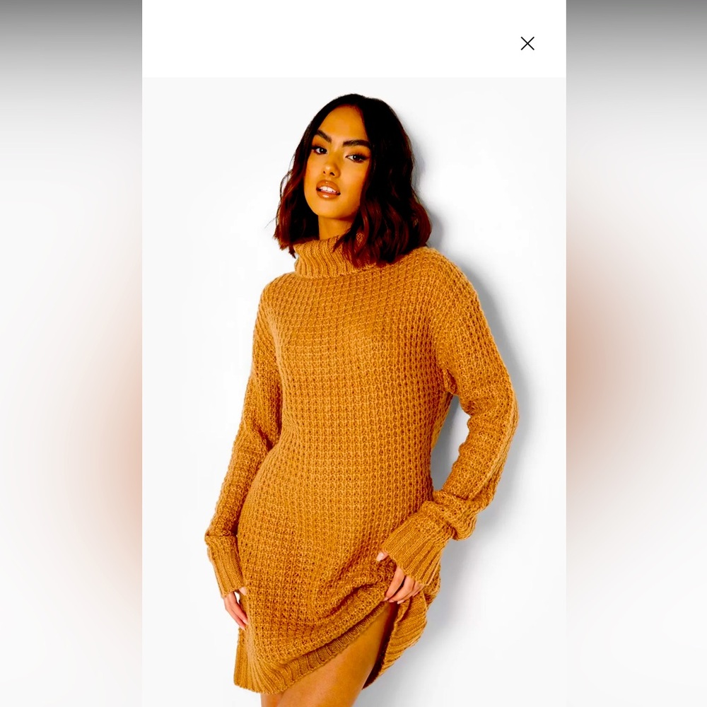 🎃🍁Boohoo Pumpkin colored Sweater Dress